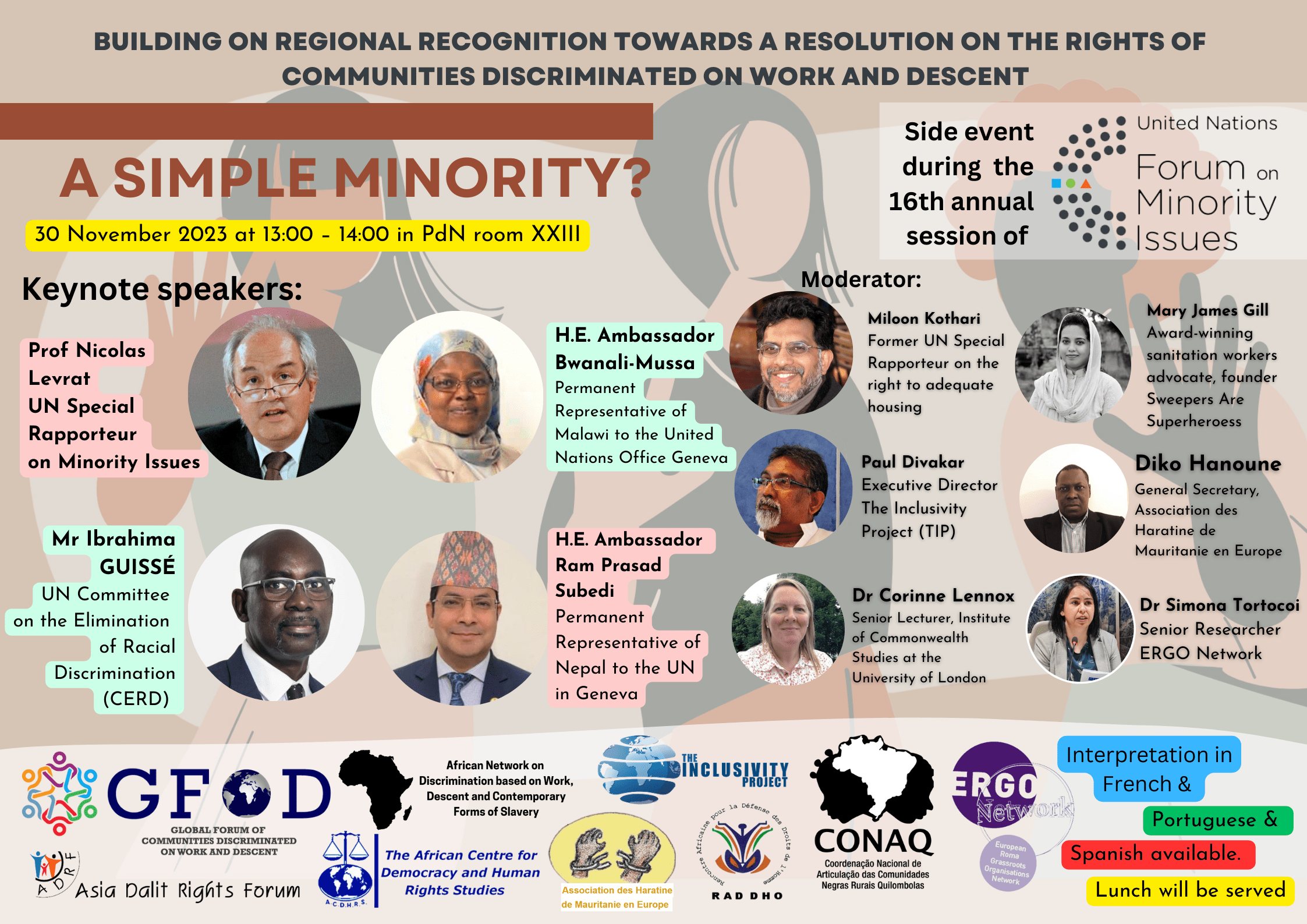 Minority Rights Forum Flyer