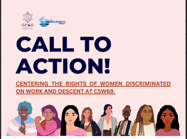 GFoD Calls for Urgent Global Action to End Discrimination Against Women from CDWD Communities