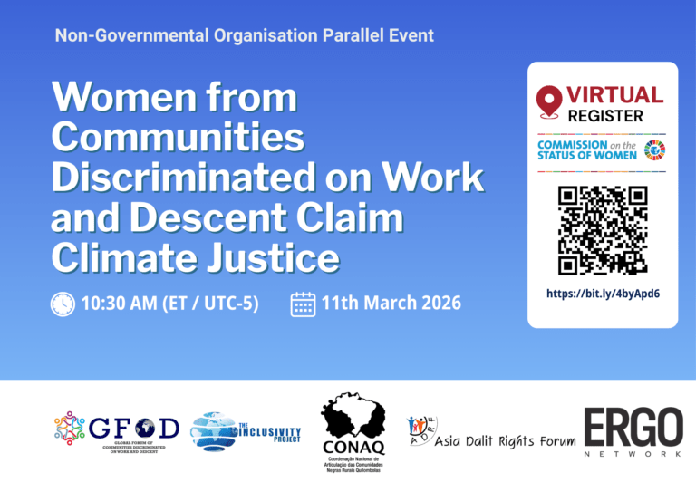 Women from Communities Discriminated on Work and Descent Claim Climate Justice